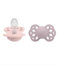 BIBS Infinity Schnuller, Gr. 1 – 2er-Pack, Blossom / Dusky Lilac